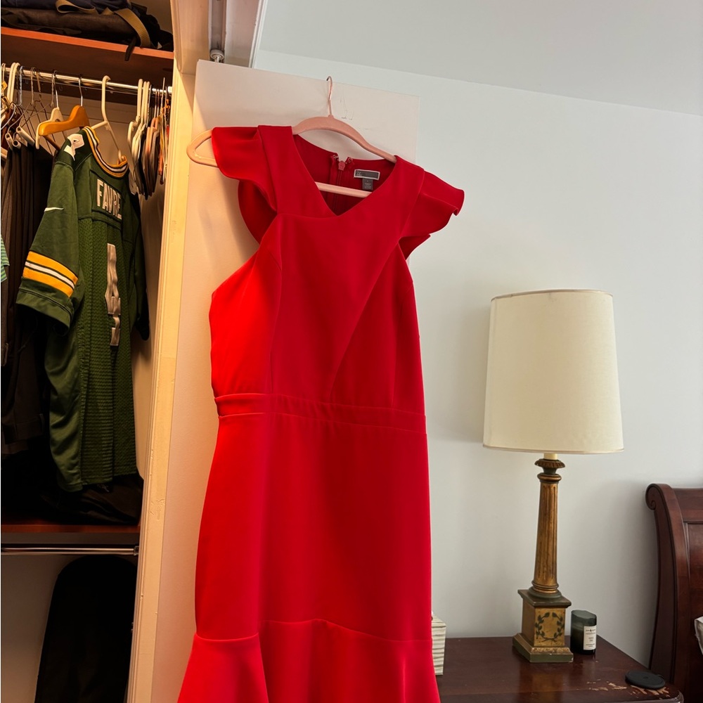 Chelsea28 Red Ruffled Mini Dress - Picture 2 of 4